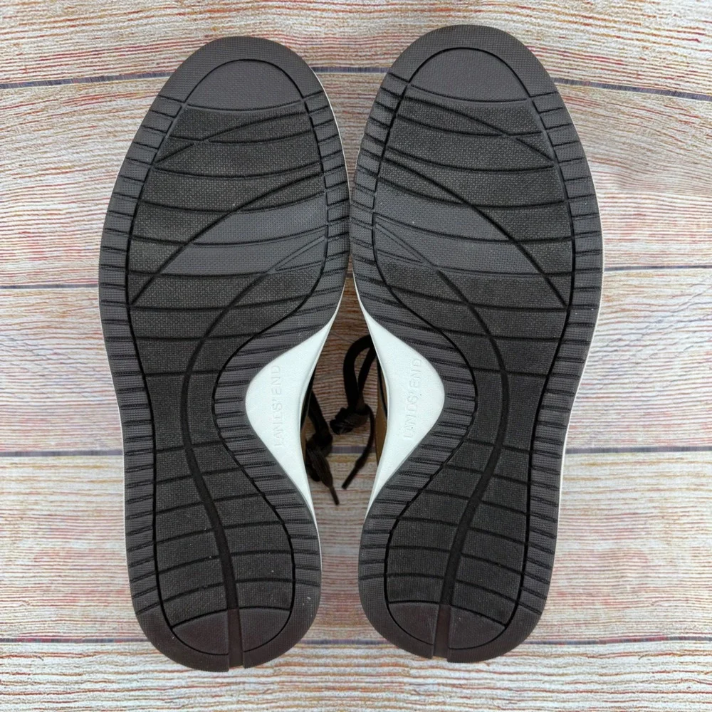 Lands End‎ Sport Oxford Mens 9 Dark Tan White Hybrid Casual Dress Shoes 1908426